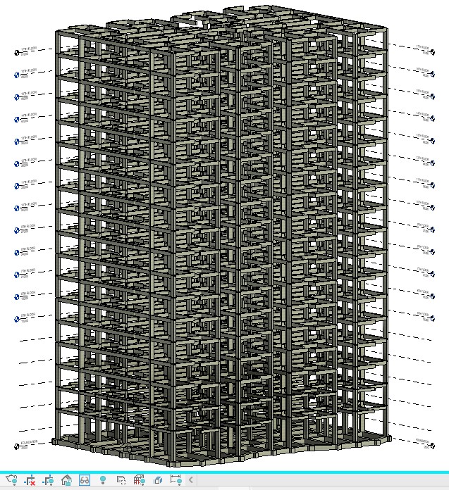 LOD 500 BIM Model rendering for Topobon City commercial high-rise using Revit and Navisworks